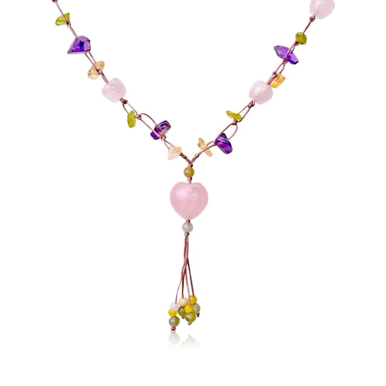 Discover the Magic of the Rose Quartz Heart Gemstone NecklaceNecklacesSerenity Jade