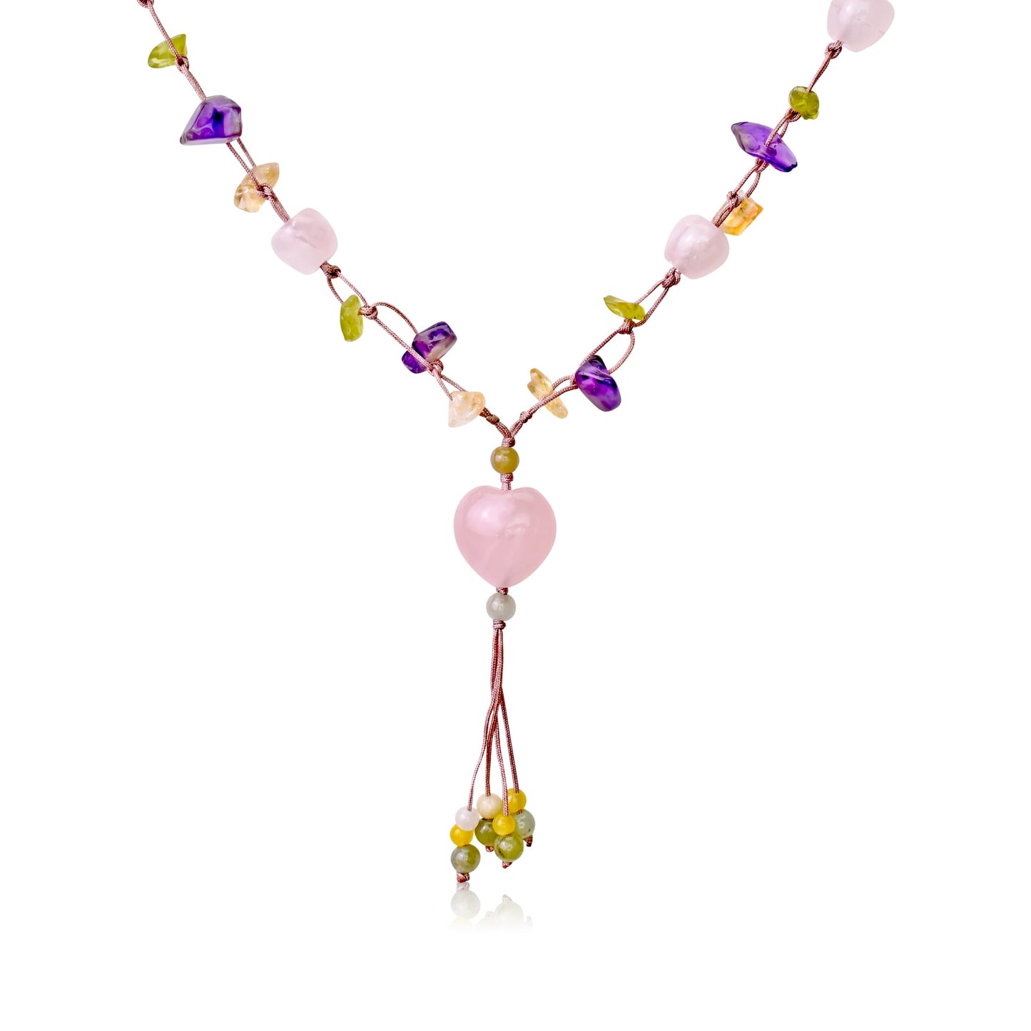 Discover the Magic of the Rose Quartz Heart Gemstone NecklaceNecklacesSerenity Jade