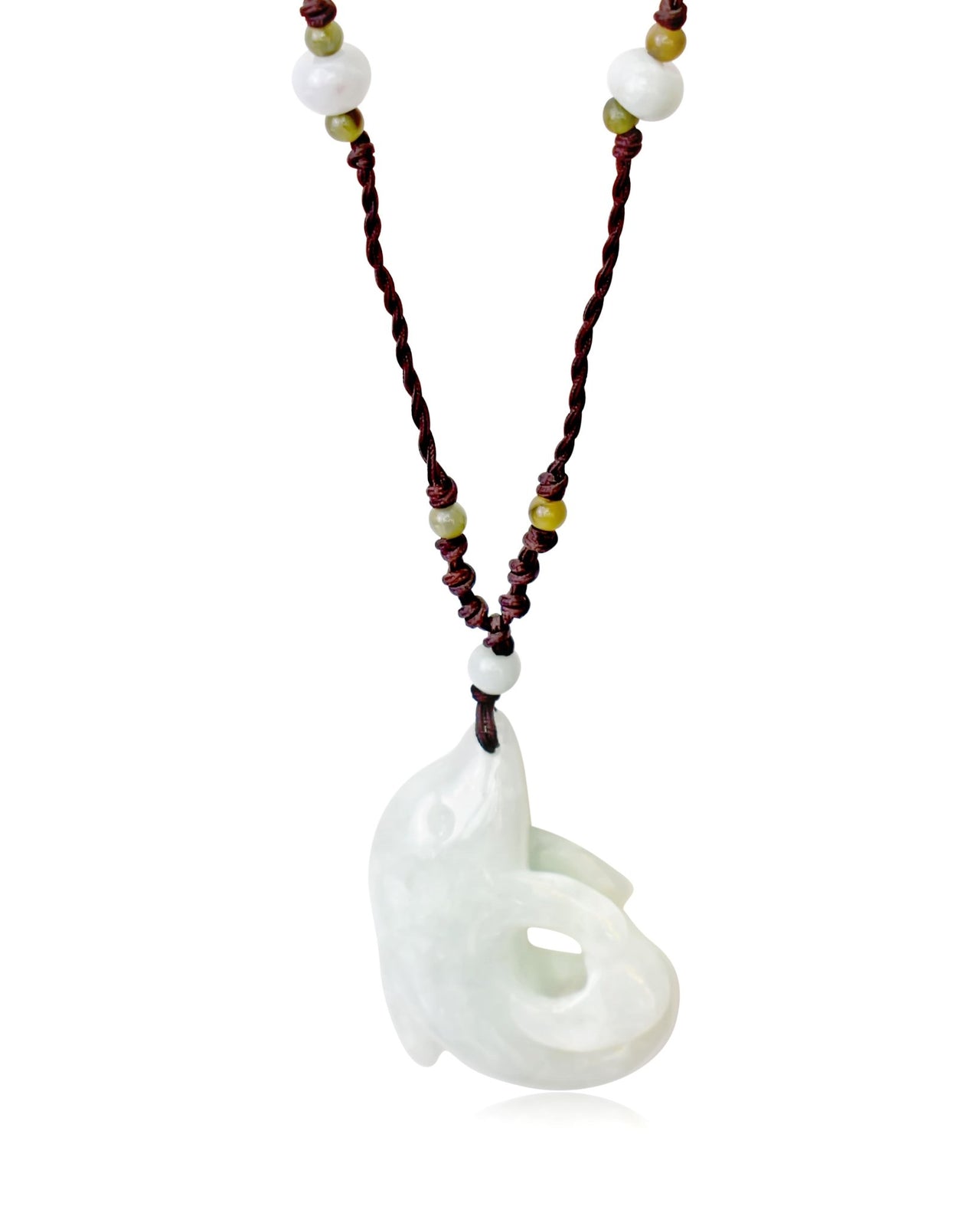 Dive into Joy with the Dolphin Jade Pendant NecklaceNecklacesSerenity Jade
