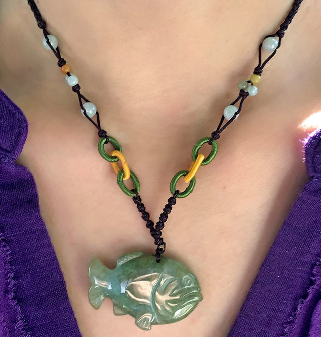 Dive into Style with the Fish Jade Pendant NecklaceNecklacesSerenity Jade
