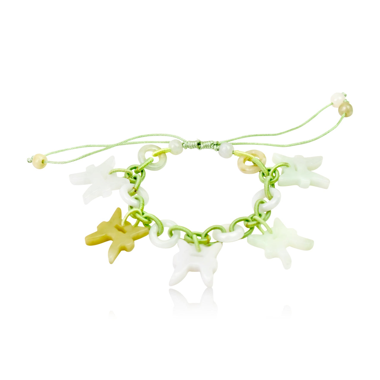 Dive into the Mystical Energy of Pisces with a Hand - Carved Jade BraceletBraceletsSerenity Jade