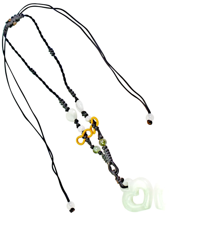 Heart Jewelry Necklace for Women Jade Heart Jewelry a Open Heart Jewelry Valentine's Day Git