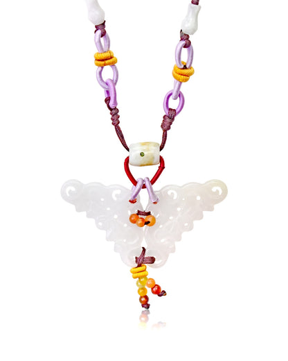 White Butterfly Medallion Pendant For Women Custom Medallion Necklace For Joyful Anniversary Gift