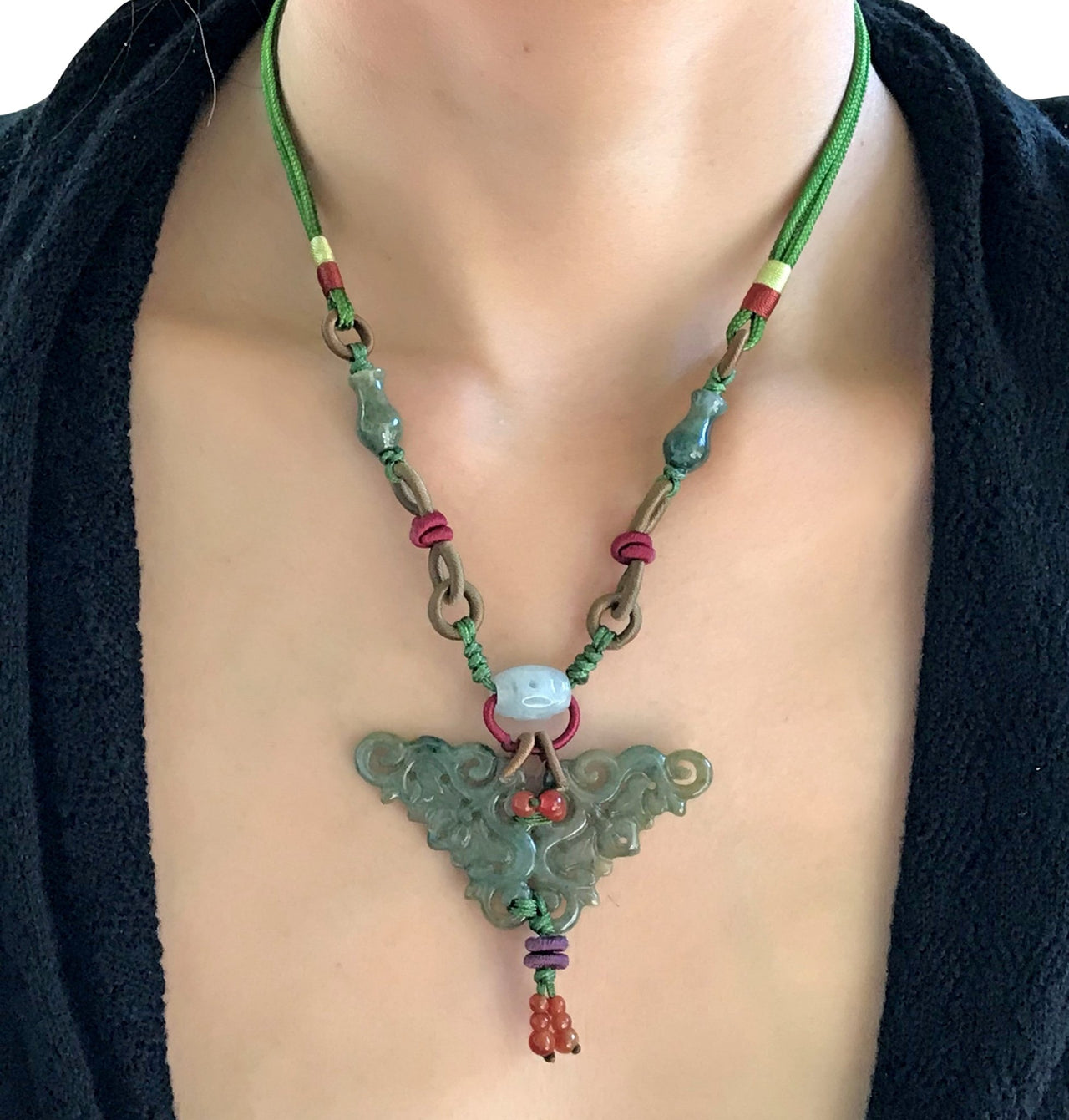 Double Medallion Jade Pendant Necklace – A Symbol of Strength and GraceNecklacesSerenity Jade