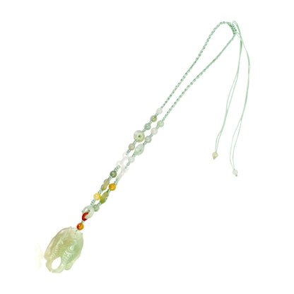 Green Jade Jade Fish Pendant Nephrite Jade Necklace Unisex Fish Jewelry For Wealth Thoughtful Anniversary Gift