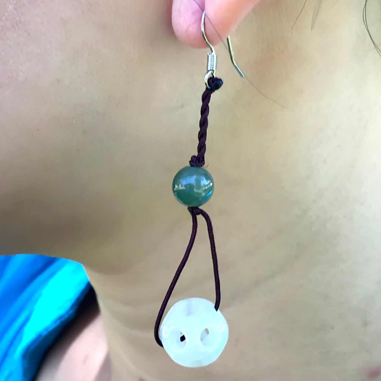 Effortless Elegance: Classy Spherical Beads Jade EarringsEarringsSerenity Jade
