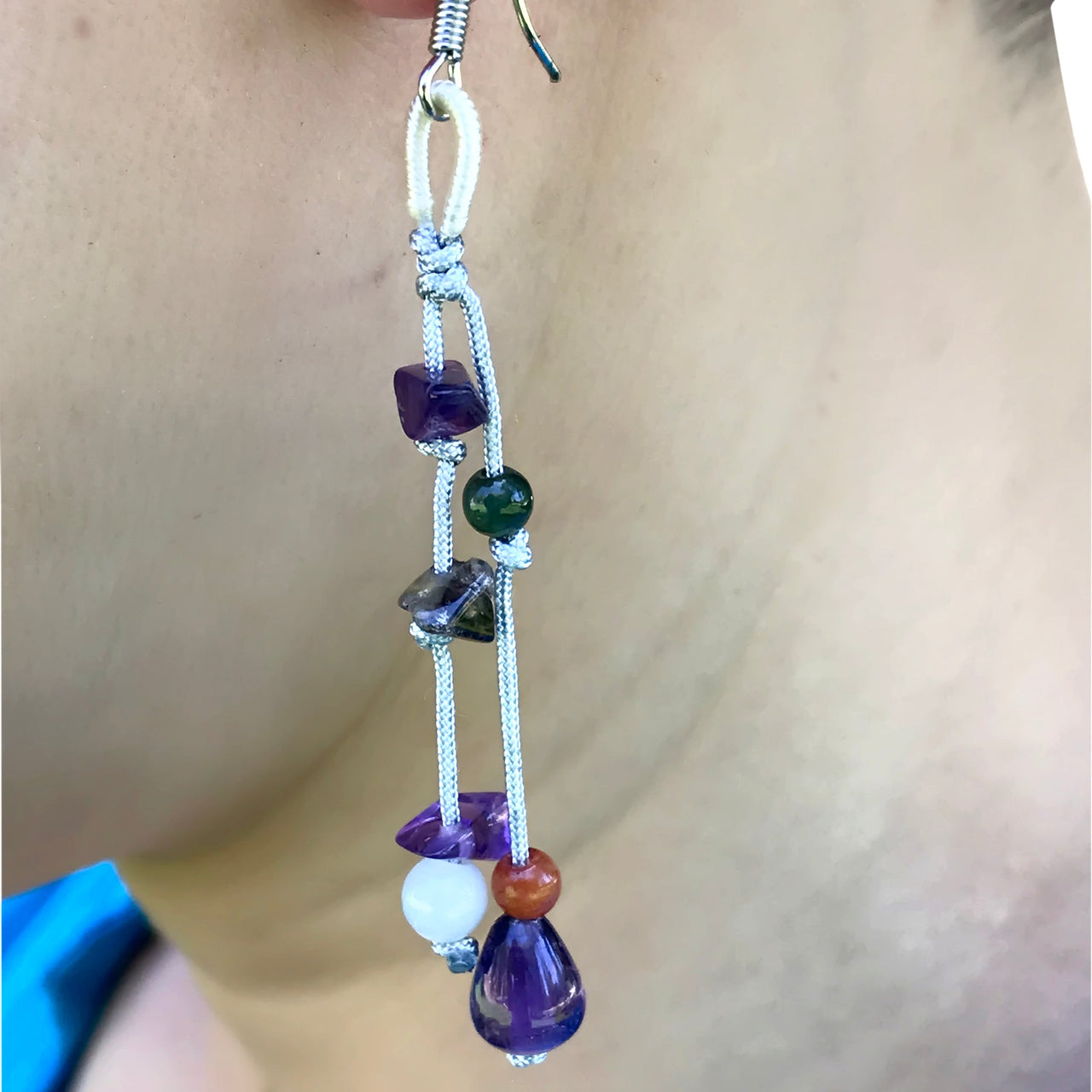 Elegant and Spiritual: Amethyst Gemstone EarringsEarringsSerenity Jade