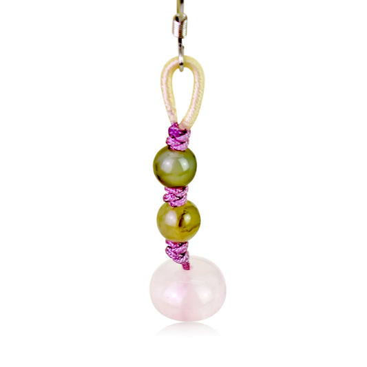 Rose Quartz Silver Earrings in Quartz Bead Simple Earrings For Women For Forever Love Anniversary Gift
