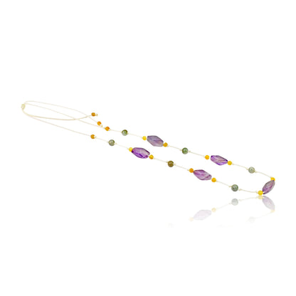 Amethyst Gemstone Necklace For Her Necklace With Amethyst Bead Necklace Gentle Anniversary or Mother's Day Gift