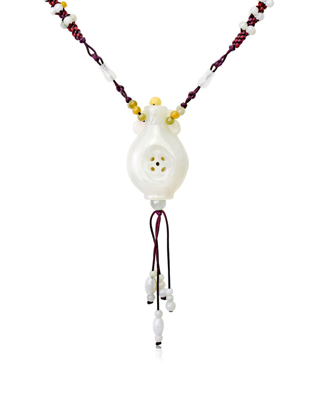 Elevate Your Style and Invite Prosperity with the Ancient Vase Handmade Jade Necklace PendantNecklacesSerenity Jade