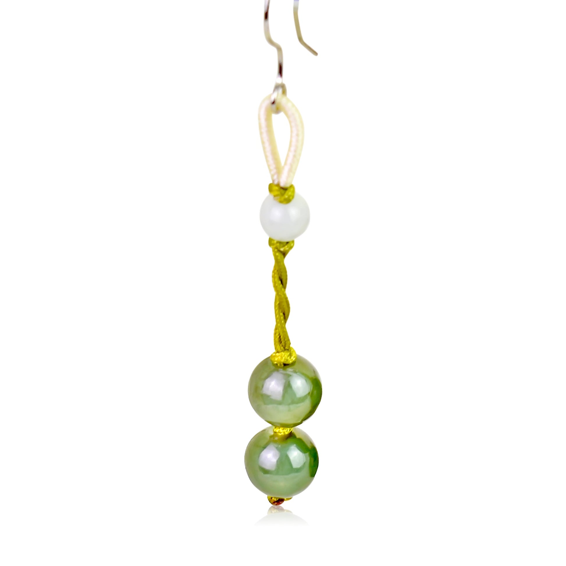 Elevate Your Style with Double Beads Jade EarringsEarringsSerenity Jade