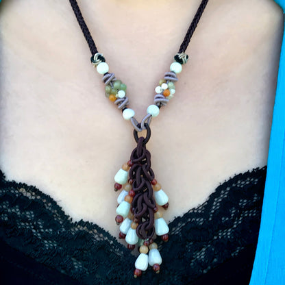 Women Spiritual Beads Necklace A Unique Handcrafted Jewelry For Her Handmade Chain Spiritual Birthday Gift For Her
