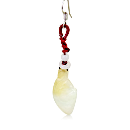Twist Earrings A Dangling Jade Earrings a Ladies Fancy Earrings Birthday Gift For Wife