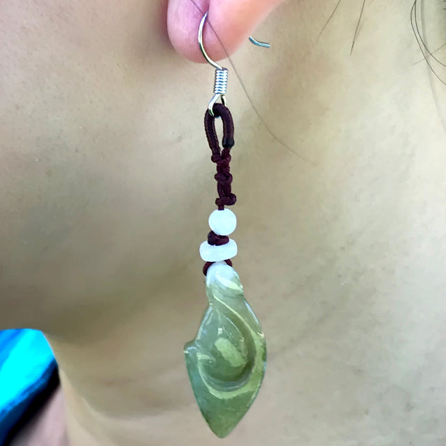 Women Twist Earrings A Dangling Jade Earrings For Her Ladies Fancy Earrings Birthday Gift For Wife