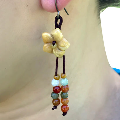 Women Star Flower Yellow a Star Flower for Her Yellow Flower Earrings Romantic Anniversary Gift