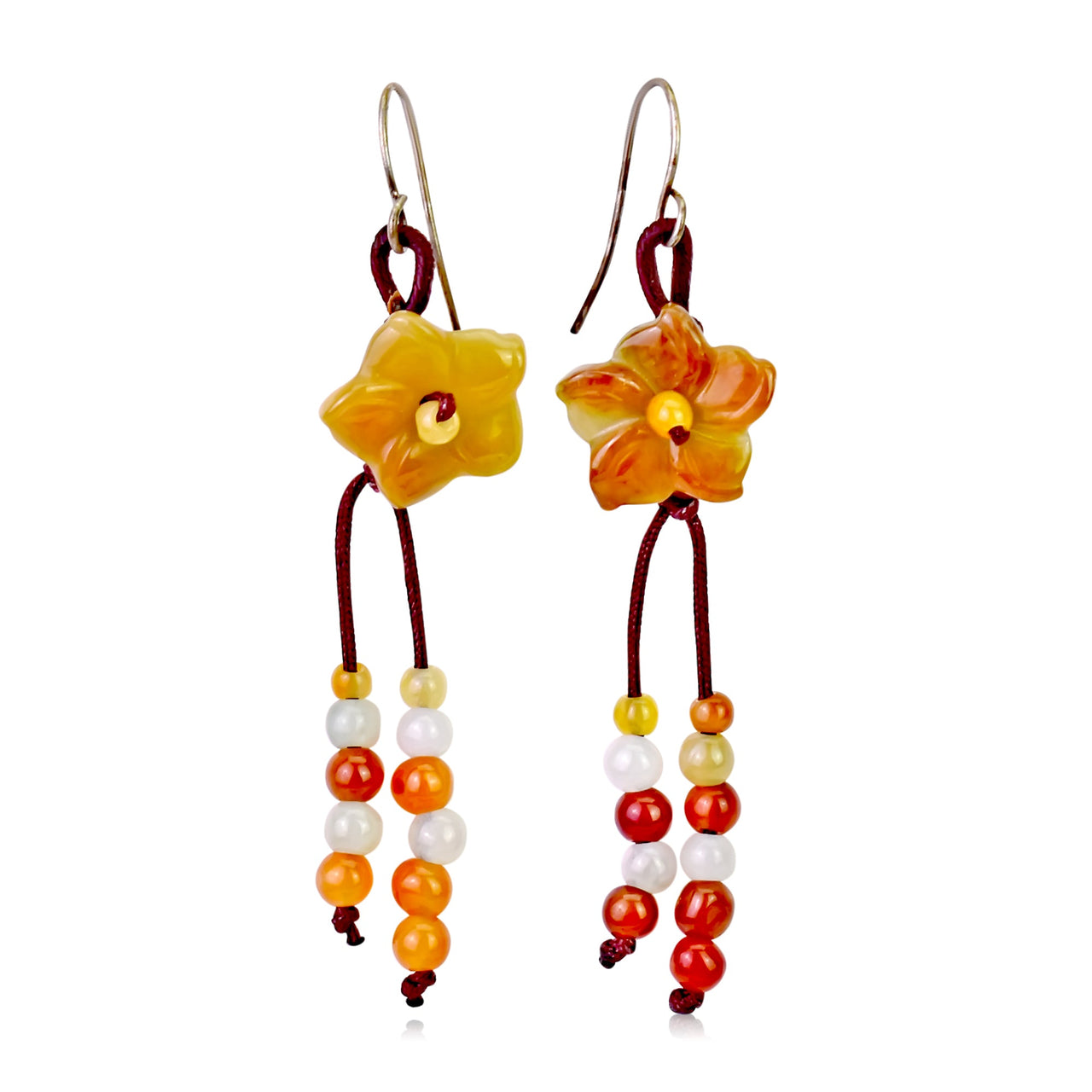 Star Flower Yellow a Star Flower for Her Yellow Flower Earrings Romantic Anniversary Gift