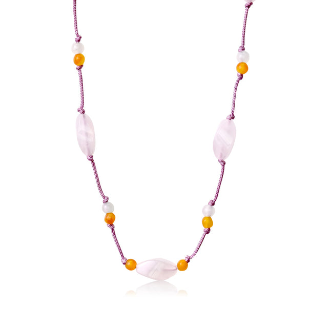 Embrace Feminine Grace with the Oblong Beads Gemstone NecklaceNecklacesSerenity Jade