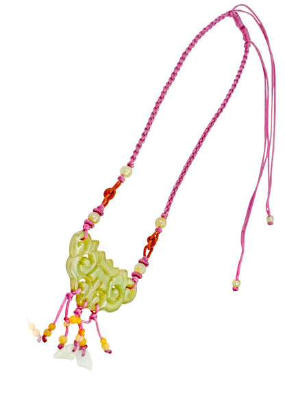 One-of-a-kind Jade Medallion Necklace a Medallion Jewelry for Renewal and Peace Soulful Mother’s Day Gift