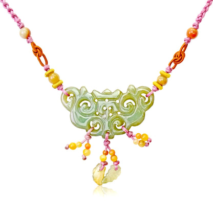 Jade Medallion Necklace a Medallion Jewelry for Renewal and Peace Meaningful Mother’s Day Gift