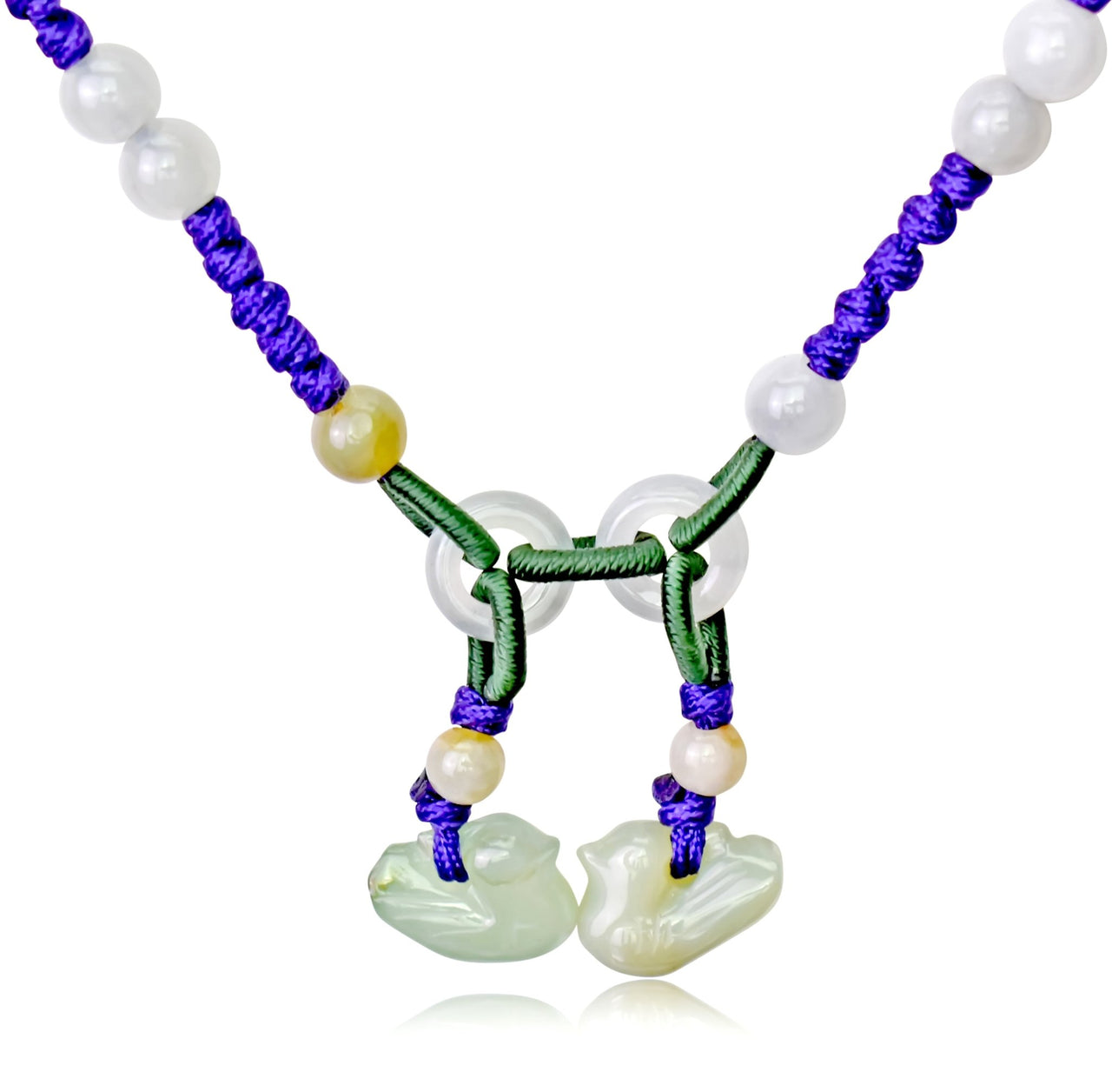 Embrace Love & Freedom with the Double Doves Jade Pendant NecklaceNecklacesSerenity Jade