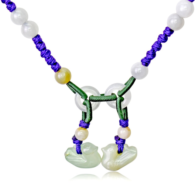 Embrace Love & Freedom with the Double Doves Jade Pendant NecklaceNecklacesSerenity Jade