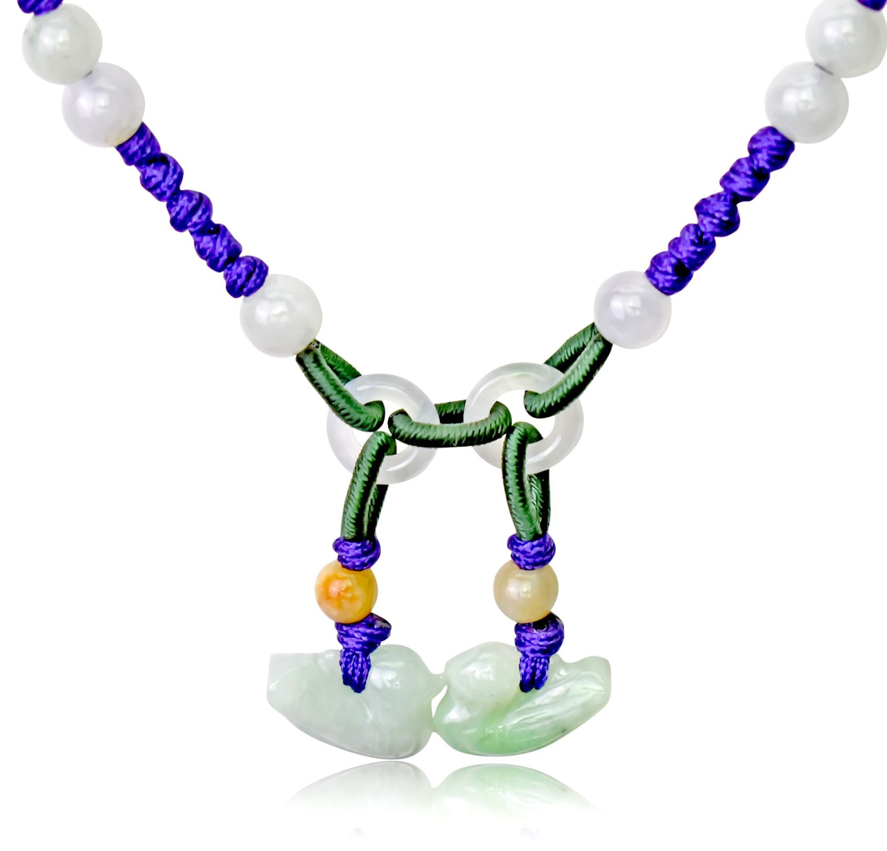 Embrace Love & Freedom with the Double Doves Jade Pendant NecklaceNecklacesSerenity Jade