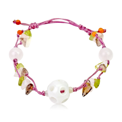 Elegant Jade And Onyx Bead Bracelet For Women Multicolor Gem Bracelet With Spiritual Protection Energy