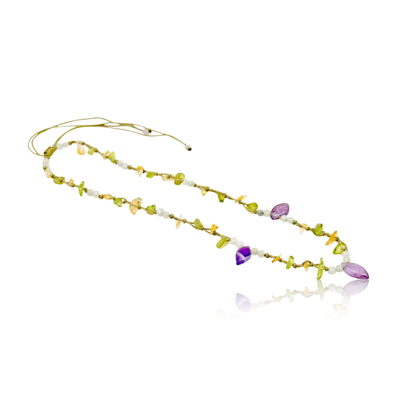 Embrace Natural Beauty with the Harmonious Amethyst Drop Gemstone NecklaceNecklacesSerenity Jade
