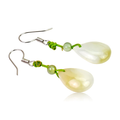 Handmade Raindrop Earrings For Her Jade Earrings Drop Earrings Women Unforgettable Birthday Gift