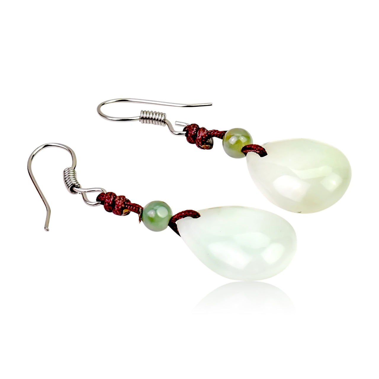 ️ Embrace Nature's Elegance with Rain Drop Jade Pendant EarringsEarringsSerenity Jade