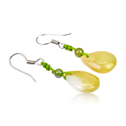 Unforgettable Birthday Gift a Raindrop Earrings For Her Jade Earrings Drop Earrings Women