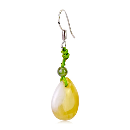 Raindrop Earrings For Her Jade Earrings Drop Earrings Women Unforgettable Birthday Gift