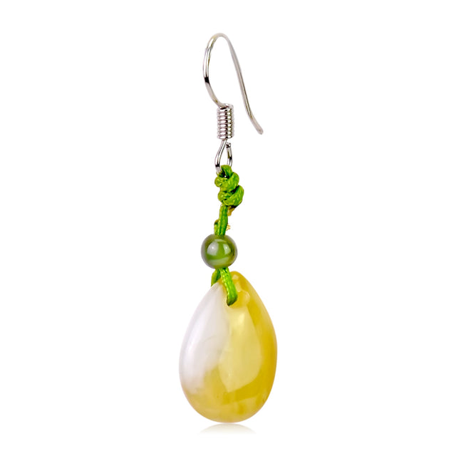 ️ Embrace Nature's Elegance with Rain Drop Jade Pendant EarringsEarringsSerenity Jade