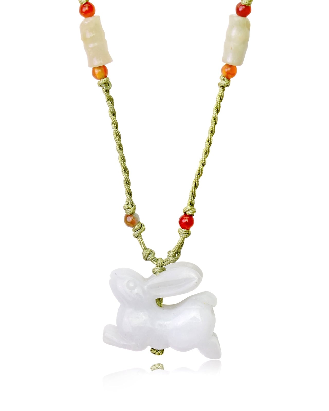 Embrace the Grace and Serenity of the Rabbit with Our Stunning Bamboo Jade NecklaceNecklacesSerenity Jade