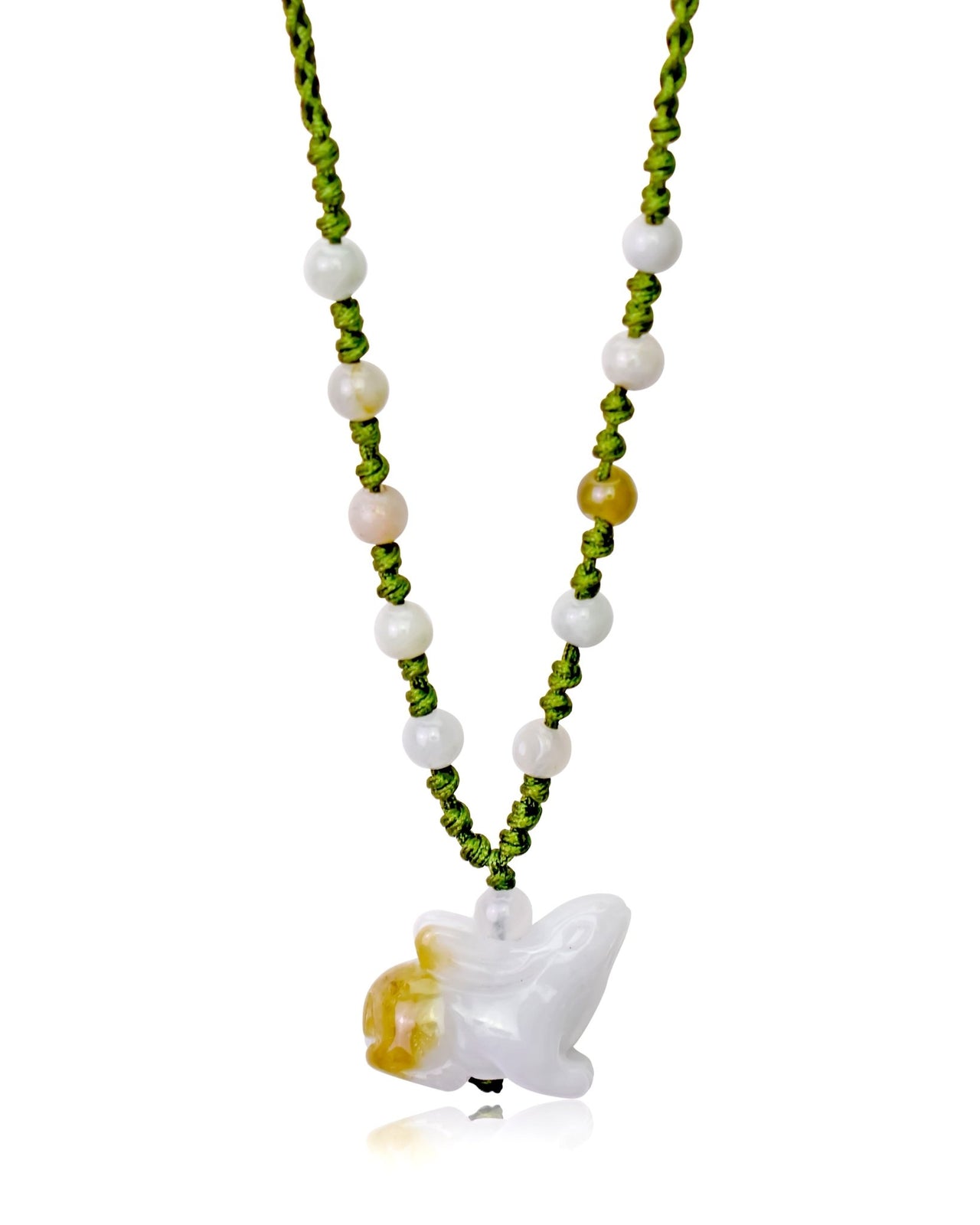 Women Jade Rabbit Necklace a Chinese Sign Rabbit Pendant For Her Mother's Day Gift With Calming Energy