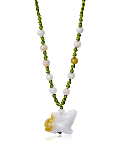 Women Jade Rabbit Necklace a Chinese Sign Rabbit Pendant For Her Mother's Day Gift With Calming Energy
