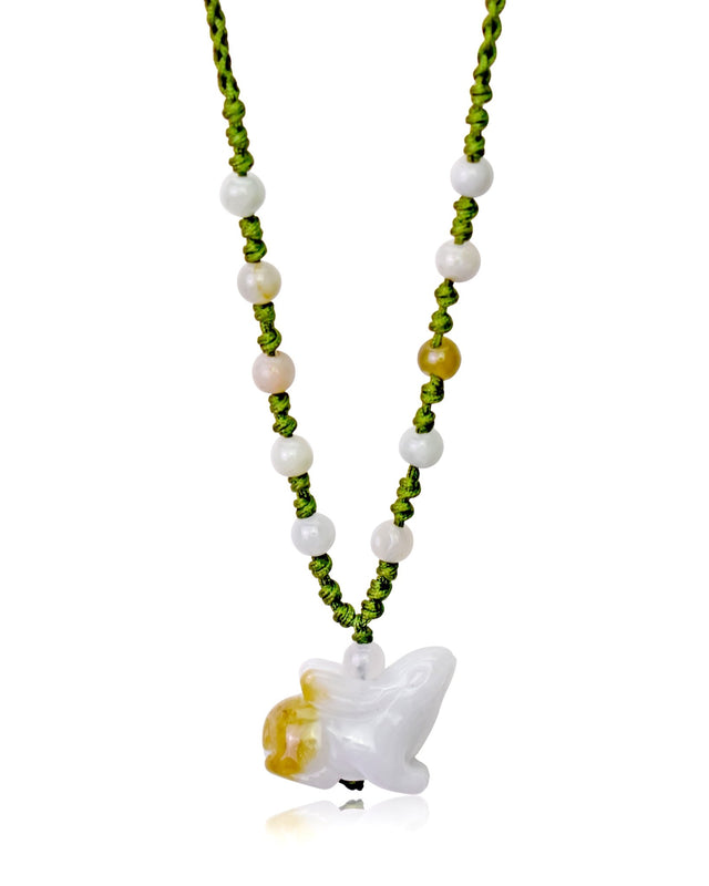 Women Jade Rabbit Necklace a Chinese Sign Rabbit Pendant For Her Mother's Day Gift With Calming Energy