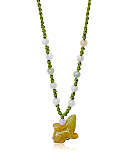 Jade Rabbit Necklace a Chinese Sign Rabbit Pendant For Unisex Birthday Gift With Calming Energy