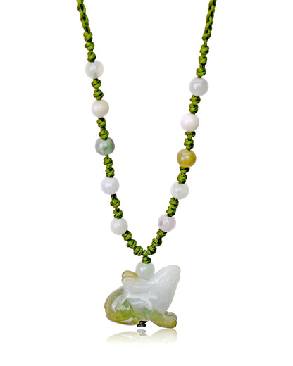 Handmade Jade Rabbit Necklace a Chinese Sign Rabbit Pendant For Unisex Birthday Gift With Calming Energy