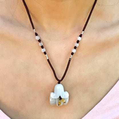 Women Campanula Cherry Bells a Birthstone Necklace for Her Mothers Necklace Meaningful Mother’s Day Gift