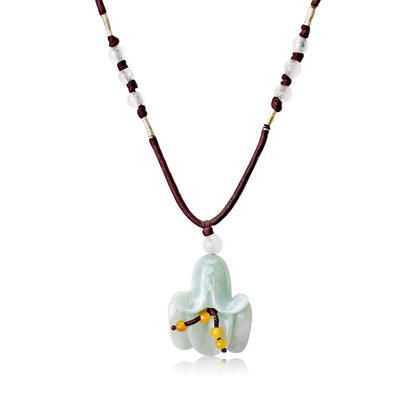 Green Jade Campanula Cherry Bells a Birthstone Necklace for Women Mothers Necklace Meaningful Mother’s Day Gift