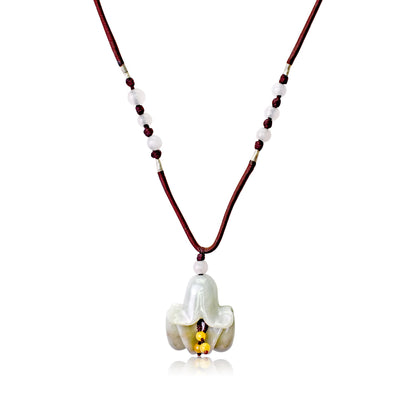 Campanula Cherry Bells a Birthstone Necklace for Women Mothers Necklace Personalable Birthday Gift