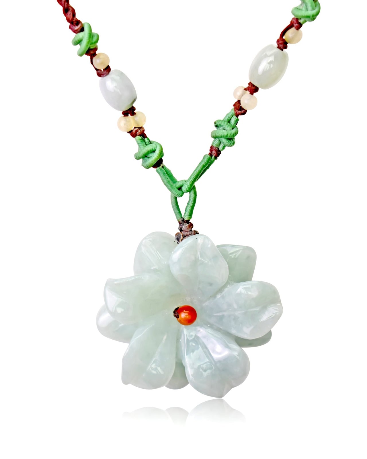 Blooming Peach an Elegant Floral Statement Necklace with Mystical Love Energy Anniversary Gift