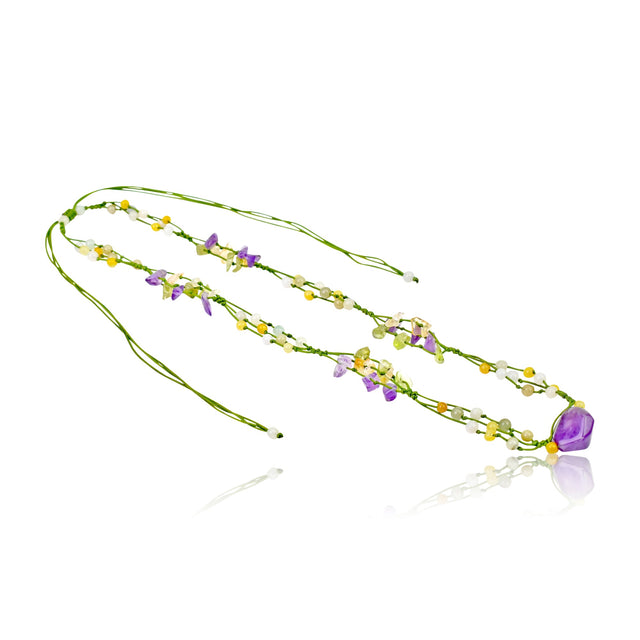 Healing Peridot And Amethyst An Amethyst Peridot Jewelry For Her Necklace With Amethyst Birthday Gift For Balance And Growth