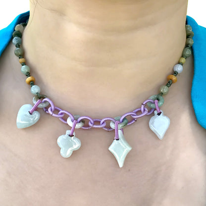 Handmade Good Luck Necklace a Lucky Charm Pendant for Women’s Jade Necklace an Elegant Birthday Gift