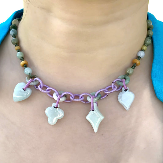 Handmade Good Luck Necklace a Lucky Charm Pendant for Women’s Jade Necklace an Elegant Birthday Gift