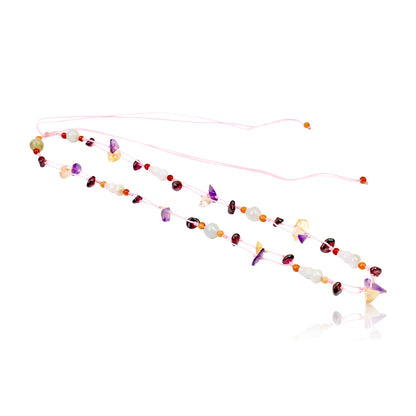 Mystical Jadeite Vase A Citrine Amethyst Necklace For Women Multi Stone Necklace Attracting Abundance And Harmony