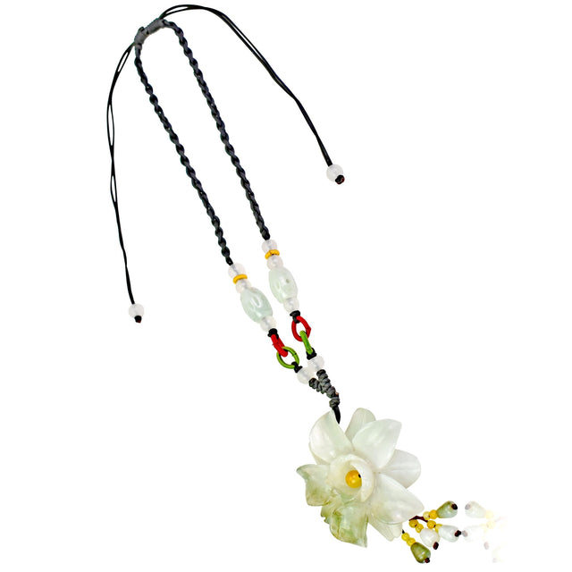 Express your Romantic Love with Camellia Flower Jade NecklaceNecklacesSerenity Jade