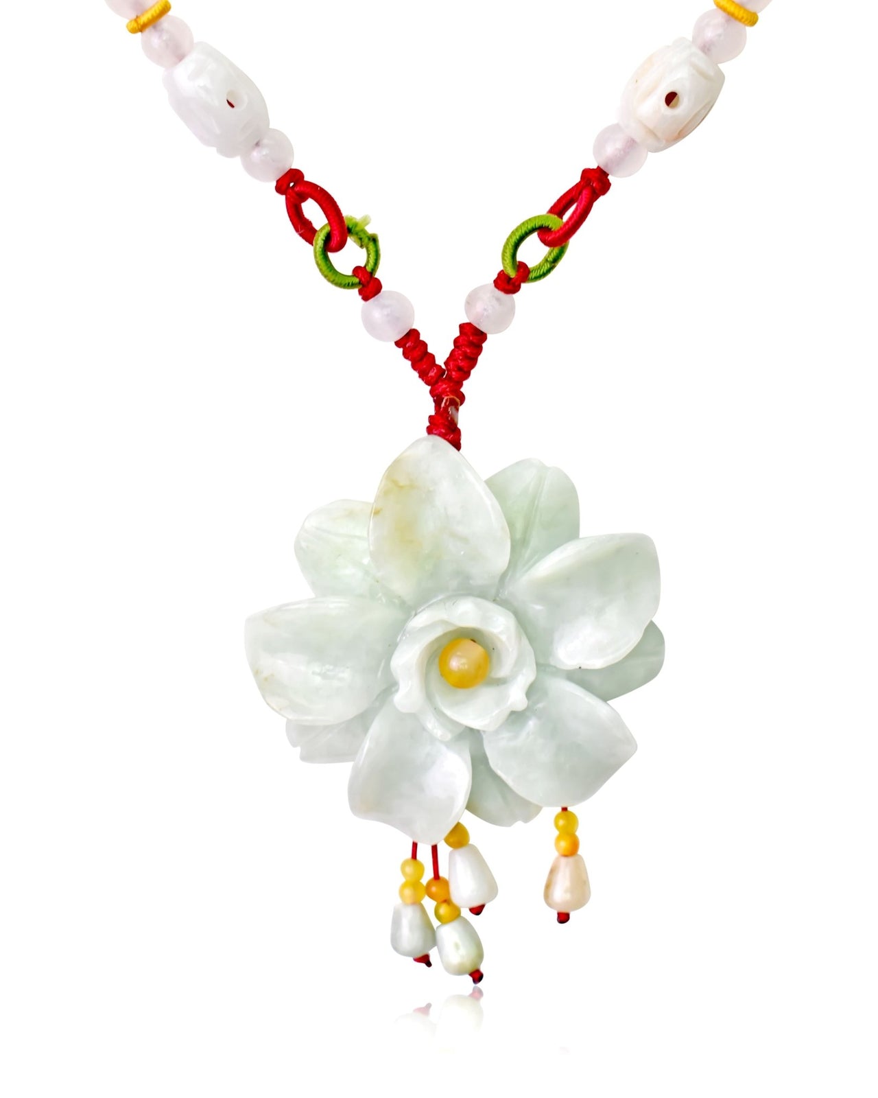 Express your Romantic Love with Camellia Flower Jade NecklaceNecklacesSerenity Jade