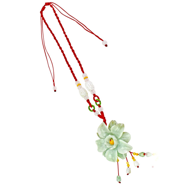 Express your Romantic Love with Camellia Flower Jade NecklaceNecklacesSerenity Jade